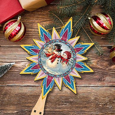 Snow Much in Love Tree Topper Wooden Decor by D. Gelsinger