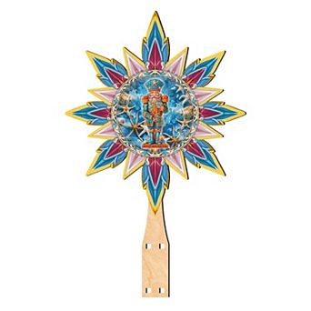 Coastal Nutcracker Tree Topper Wooden Decor by G. Debrekht