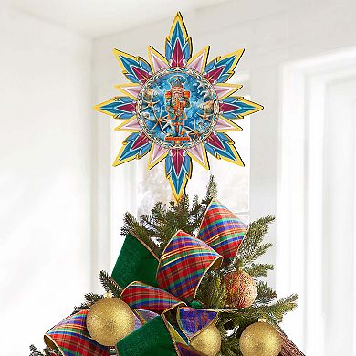 Coastal Nutcracker Tree Topper Wooden Decor by G. Debrekht