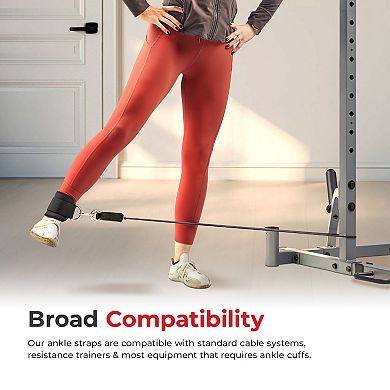 Sunny Health & Fitness Multi-Function Workout Ankle Straps
