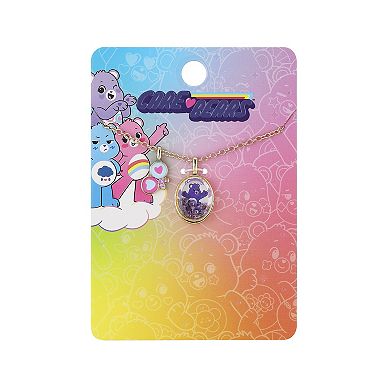 Care Bears Gold Tone Crystal Share Bear Lollipop Shaker Pendant Necklace
