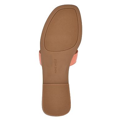 Nine West Glorie Open Toe Flat Slip-On Women's Casual Sandals