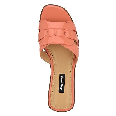 Nine West Glorie Open Toe Flat Slip-On Women's Casual Sandals