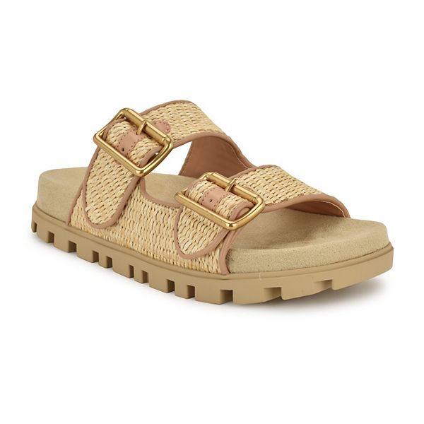 【NINE WEST】Timma フットベッド サンダル Nine West Timma Double Strap Slip-On Women's Casual Sandals