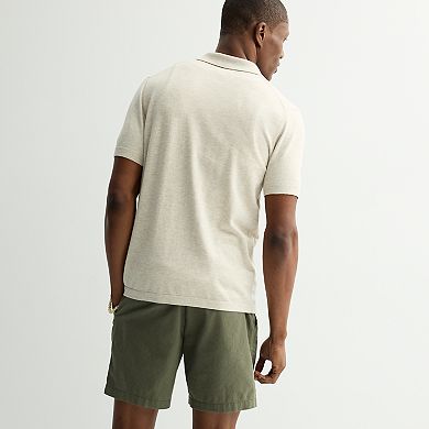 Men's Apt. 9® Knit Button-Up Placement Stripe Shirt