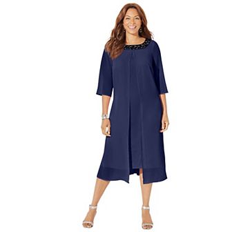 Catherines Women's Plus Size Midnight Dazzle Flyaway Dress