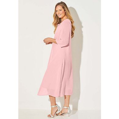 Catherines Women's Plus Size Petite Midnight Dazzle Flyaway Dress