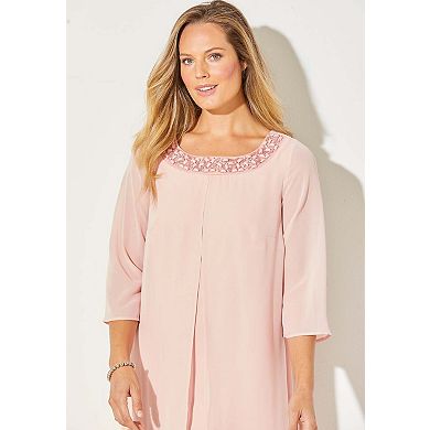 Catherines Women's Plus Size Petite Midnight Dazzle Flyaway Dress