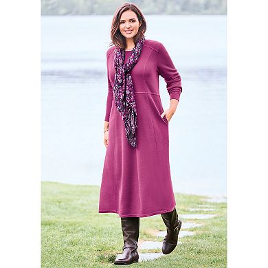 Woman Within Women's Plus Size Thermal Knit A-Line Dress