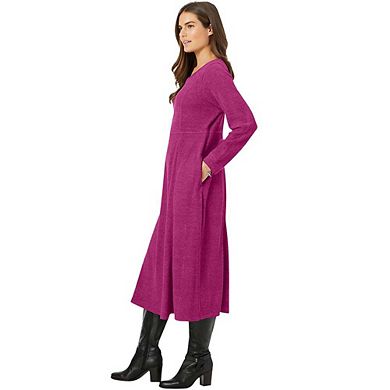 Woman Within Plus Size Thermal Knit A-Line Dress