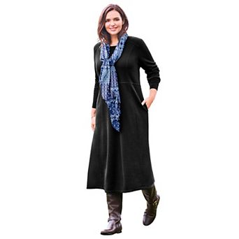 Woman Within Plus Size Thermal Knit A-Line Dress