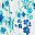 White Blue Floral
