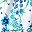 White Blue Floral