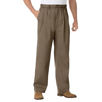 KingSize Men's Big & Tall Knockarounds Full-Elastic Waist Pleated Pants