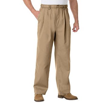 KingSize Men's Big & Tall Knockarounds Full-Elastic Waist Pleated Pants