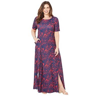 Catherines Women's Plus Size Scoopneck Maxi Dress
