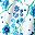 White Blue Floral