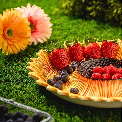 Godinger Silver Sunflower Chip-n-Dip Serving Tray