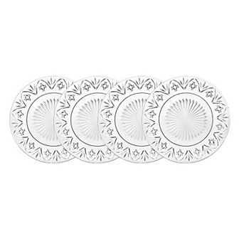 Godinger Silver Dublin Crystal Dinner Plate 4 pc Set