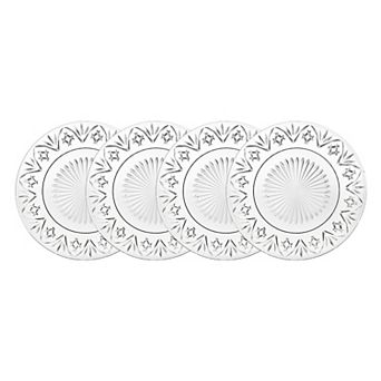 Godinger Silver Dublin Crystal Dinner Plate 4 pc Set