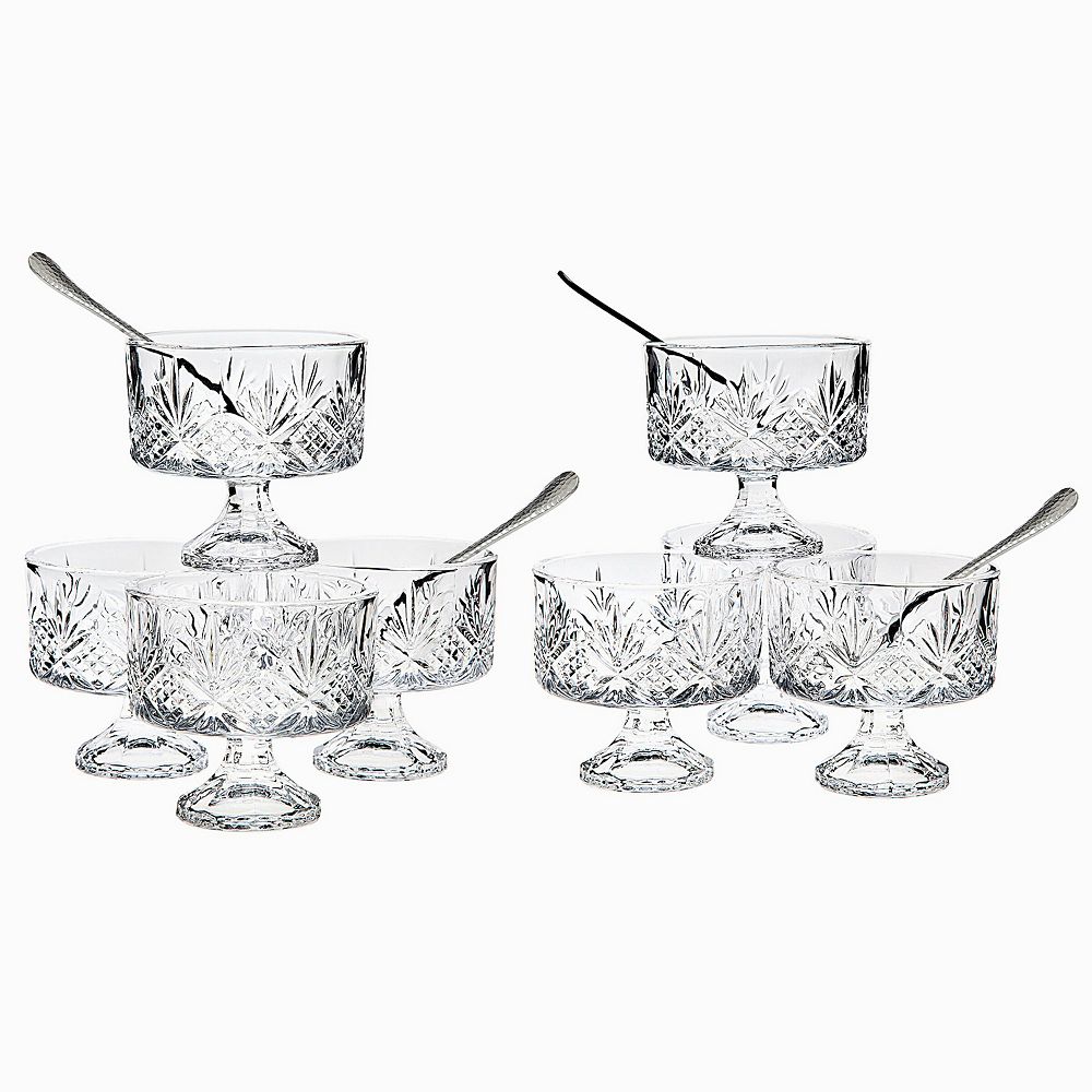 Godinger Silver Dublin Crystal Tasters Trifle 16 Piece Set