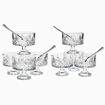 Godinger Silver Dublin Crystal Tasters Trifle 16 pc Set