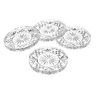 Godinger Silver Dublin Crystal Coaster Set