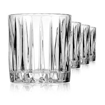 Godinger Silver Parallels Double Old Fashion Glasses 6 pc Set