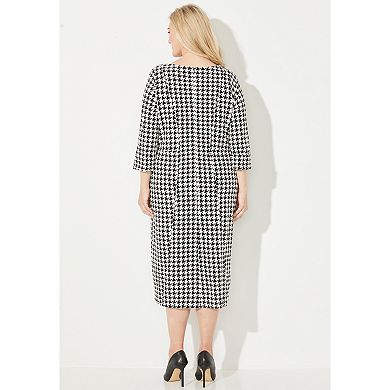 Catherines Women's Plus Size Liz&Me Ponte Knit Dress