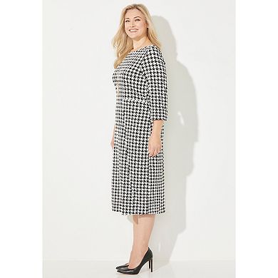 Catherines Women's Plus Size Liz&Me Ponte Knit Dress