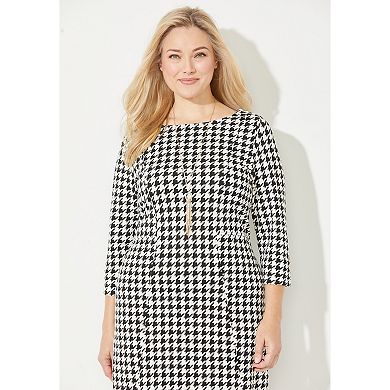 Catherines Women's Plus Size Liz&Me Ponte Knit Dress