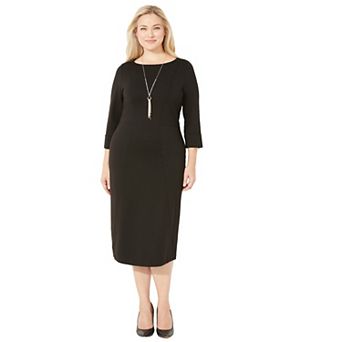 Catherines Women's Plus Size Liz&Me Ponte Knit Dress