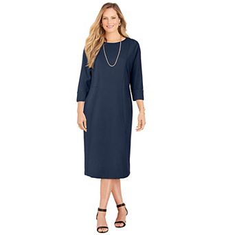 Catherines Women's Plus Size Liz&Me Ponte Knit Dress