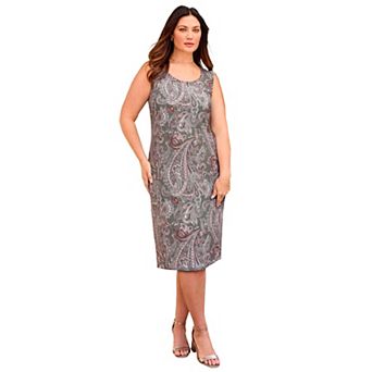 Catherines Women's Plus Size Petite Soft Knit Jacket Dress