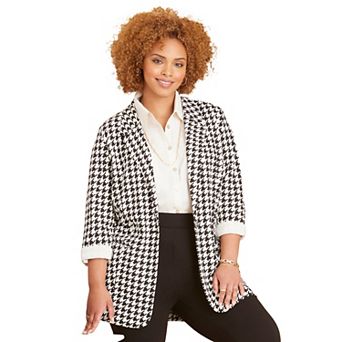 Catherines Women's Plus Size Liz&Me Ponte Knit Blazer