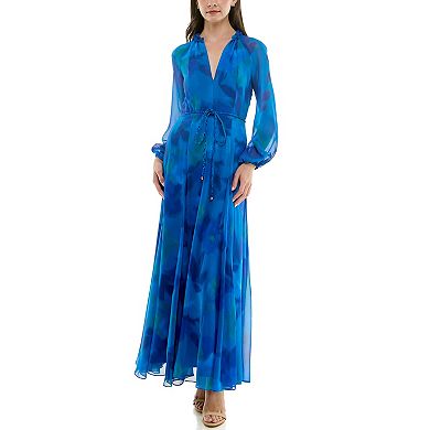 Women's Taylor Ruffle V-Neck Fit & Flare Dress