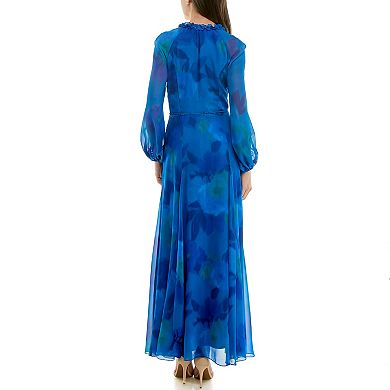 Women's Taylor Ruffle V-Neck Fit & Flare Dress