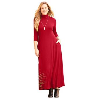 Catherines Women's Plus Size Petite Anywear Maxi Dress