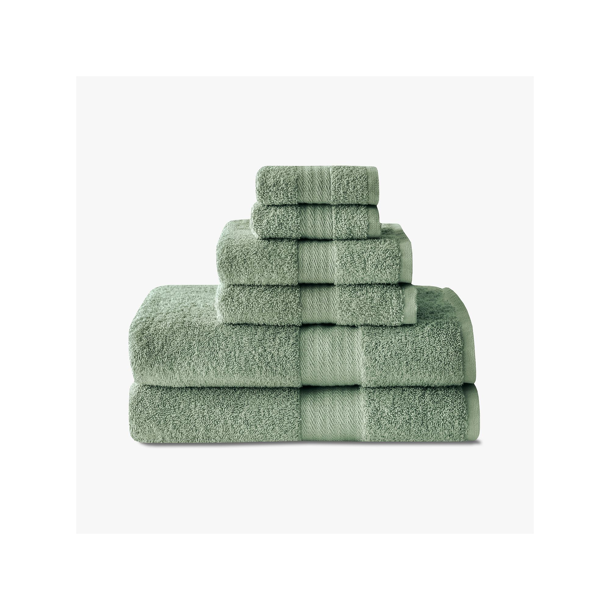 True Classic 6-piece Towel Set, Silt Green