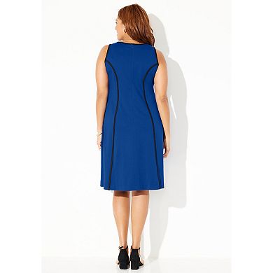 Catherines Women's Plus Size Fit & Flare Sleeveless Dress