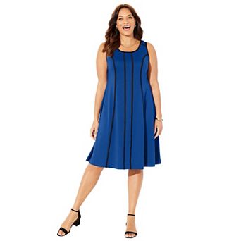 Catherines Women's Plus Size Fit & Flare Sleeveless Dress