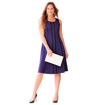 Catherines Women's Plus Size Fit & Flare Sleeveless Dress