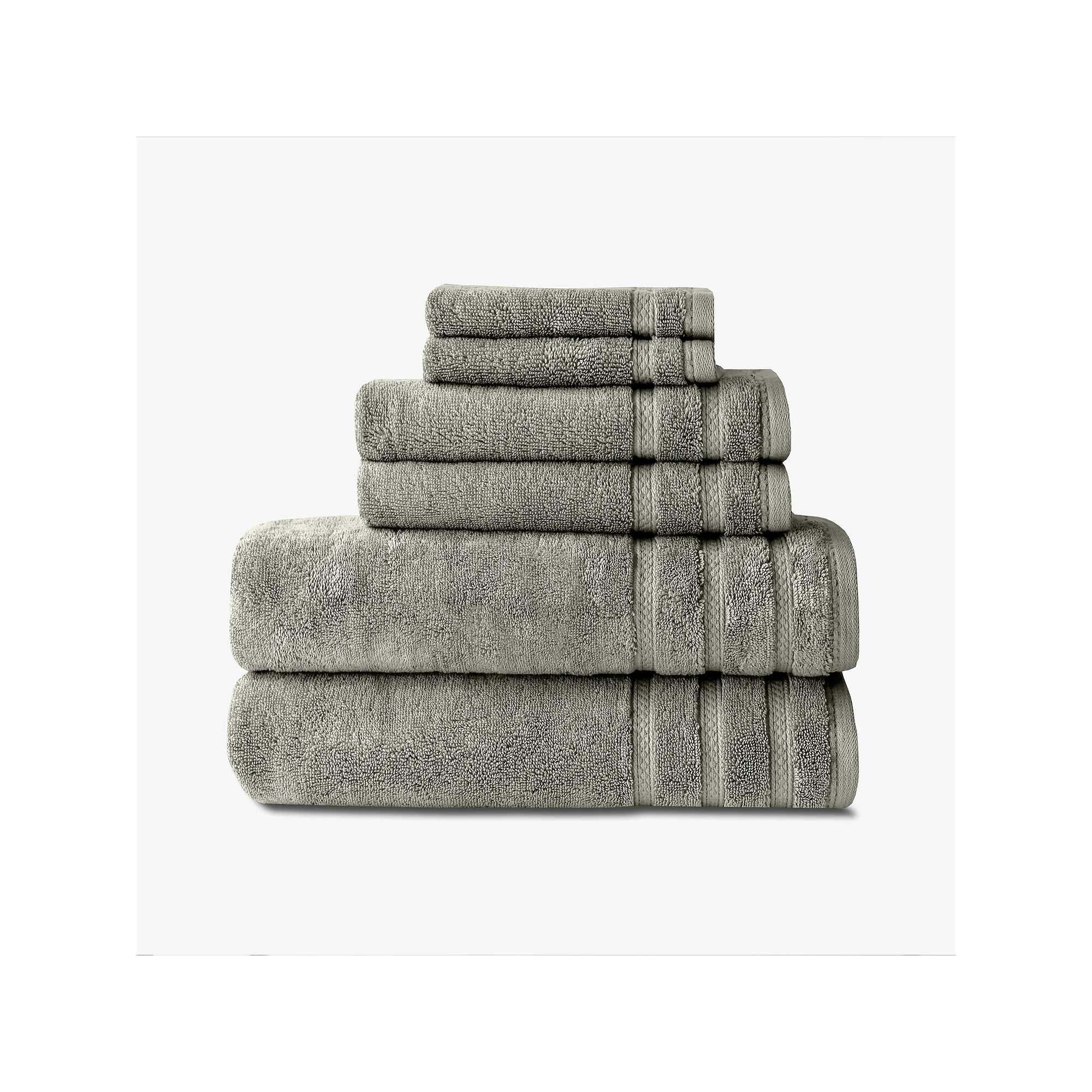 True Comfort 6-pc. Cotton Bath Towel Set, Brown