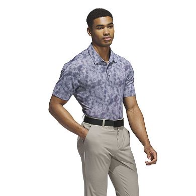 Men's adidas Textured Print Polo Shirt