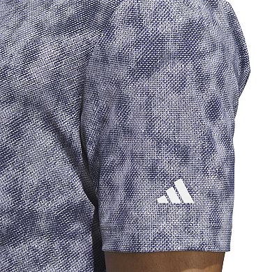 Men's adidas Textured Print Polo Shirt