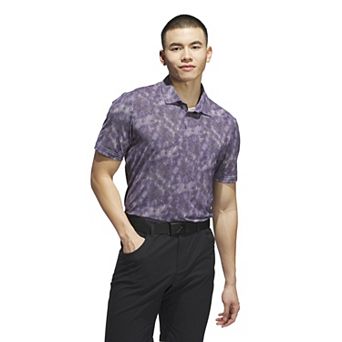 Men's adidas Textured Print Polo Shirt
