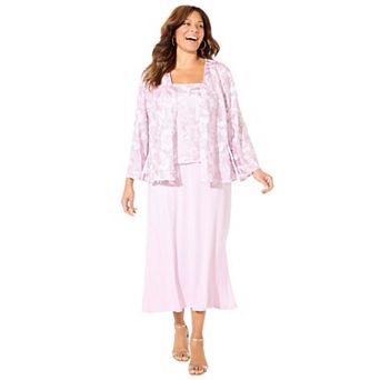 Catherines Women's Plus Size Embroidered Jacket Dress