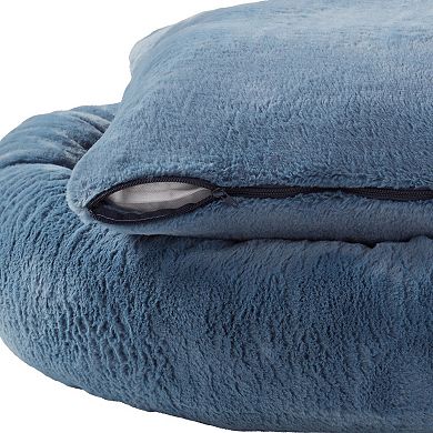 Happy Hounds Ryder Faux Fur Donut Pet Bed
