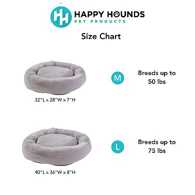 Happy Hounds Ryder Faux Fur Donut Pet Bed