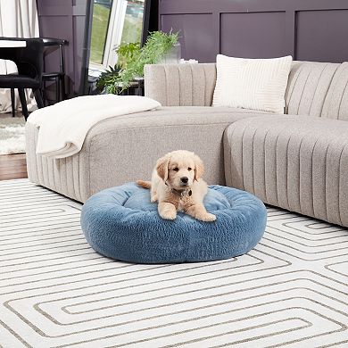 Happy Hounds Ryder Faux Fur Donut Pet Bed